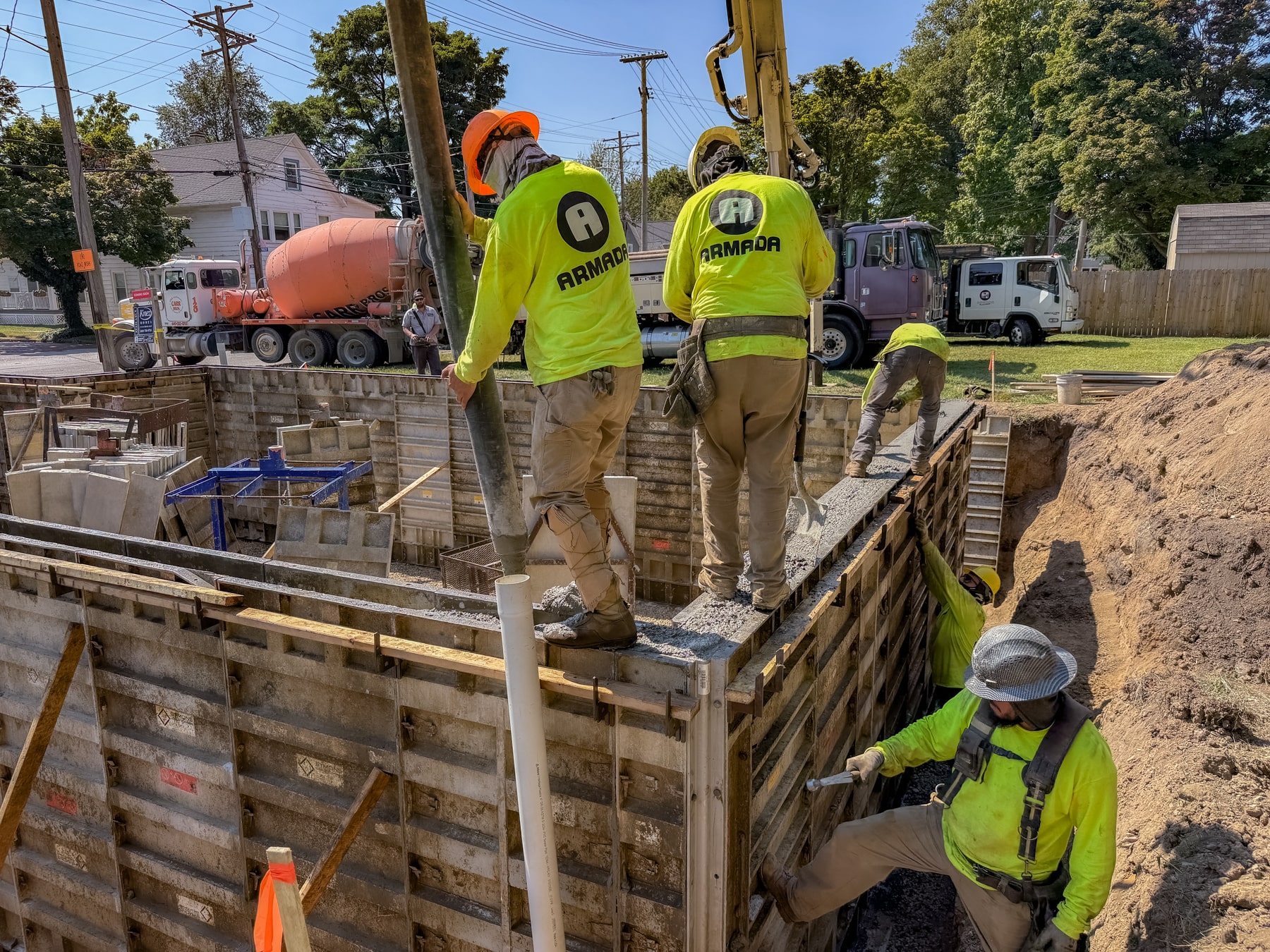 Construction workers on site